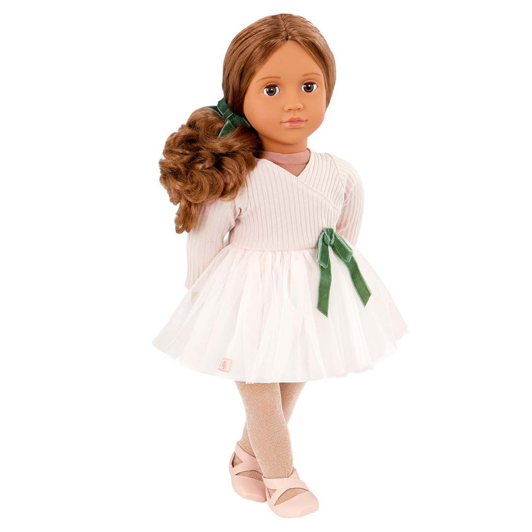 Carlota - 46cm Ballerina Doll - OG Doll with Brown Hair & Brown Eyes - Ballet Doll for Kids - Toys & Gifts - Our Generation UK