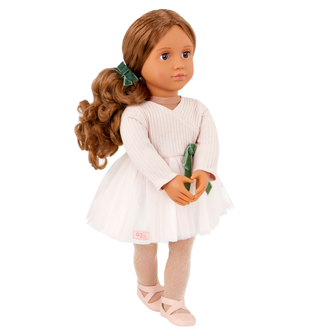 Carlota - 46cm Ballerina Doll - OG Doll with Brown Hair & Brown Eyes - Ballet Doll for Kids - Toys & Gifts - Our Generation UK