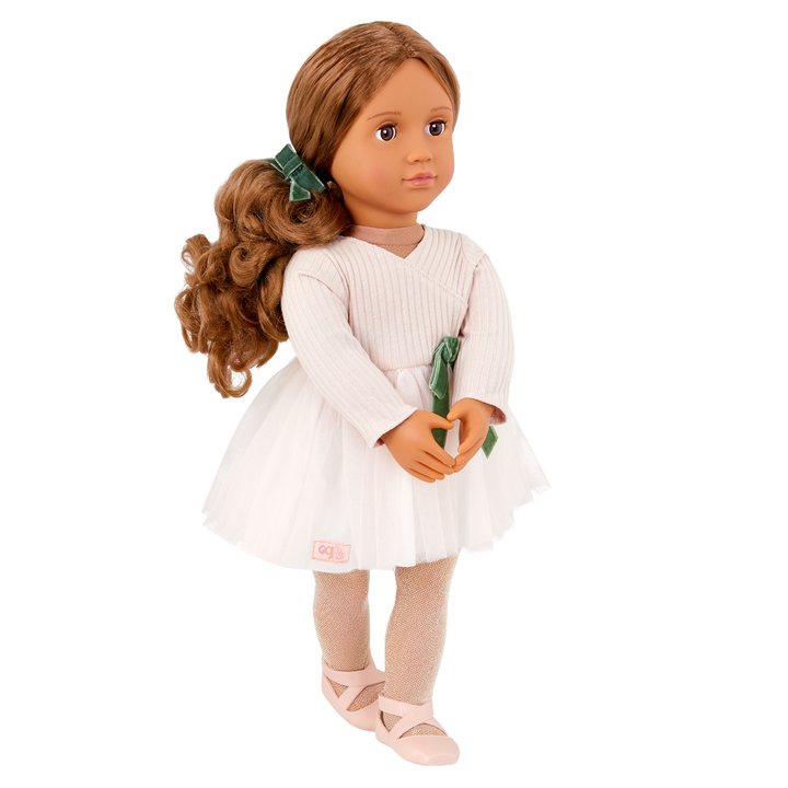 Carlota - 46cm Ballerina Doll - OG Doll with Brown Hair & Brown Eyes - Ballet Doll for Kids - Toys & Gifts - Our Generation UK