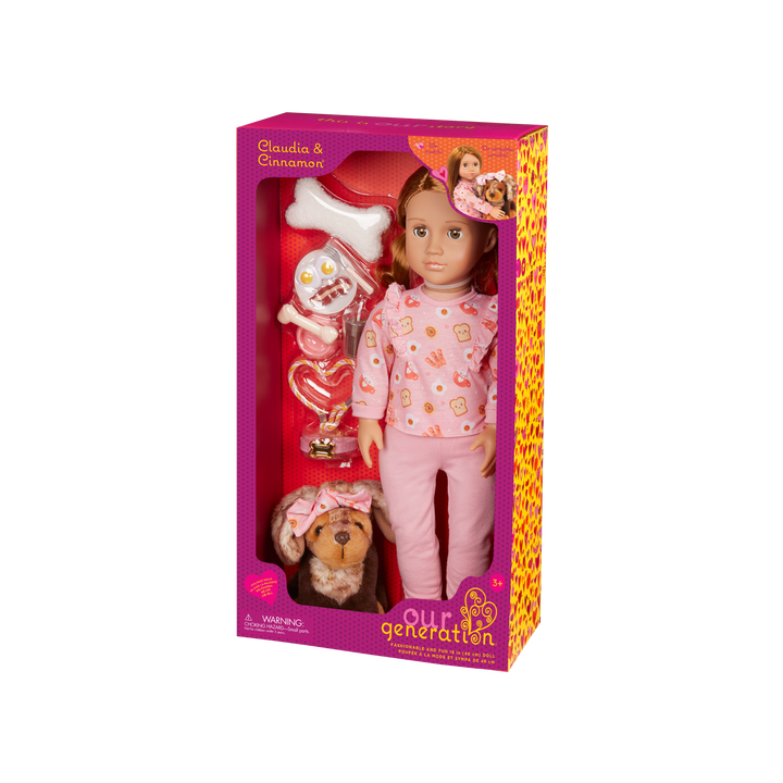 Our Generation 18-inch Doll & Pet Claudia & Cinnamon