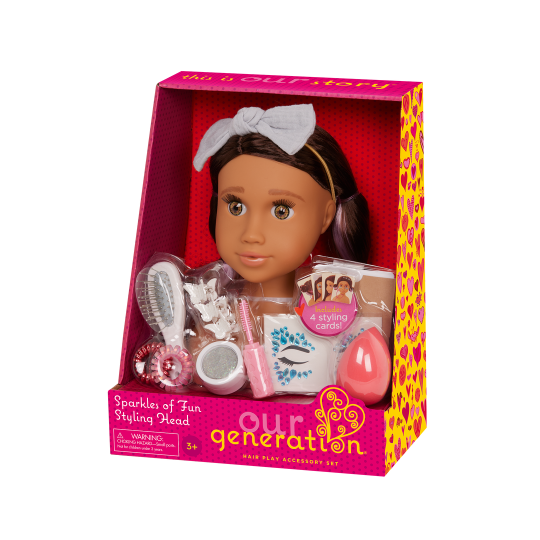 Our Generation Sparkles of Fun Styling Head Doll Domenique