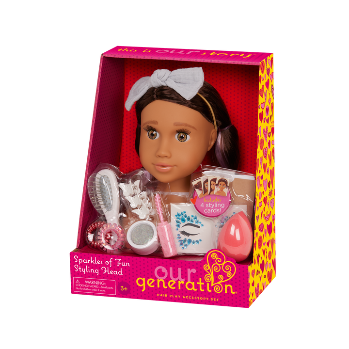 Our Generation Sparkles of Fun Styling Head Doll Domenique