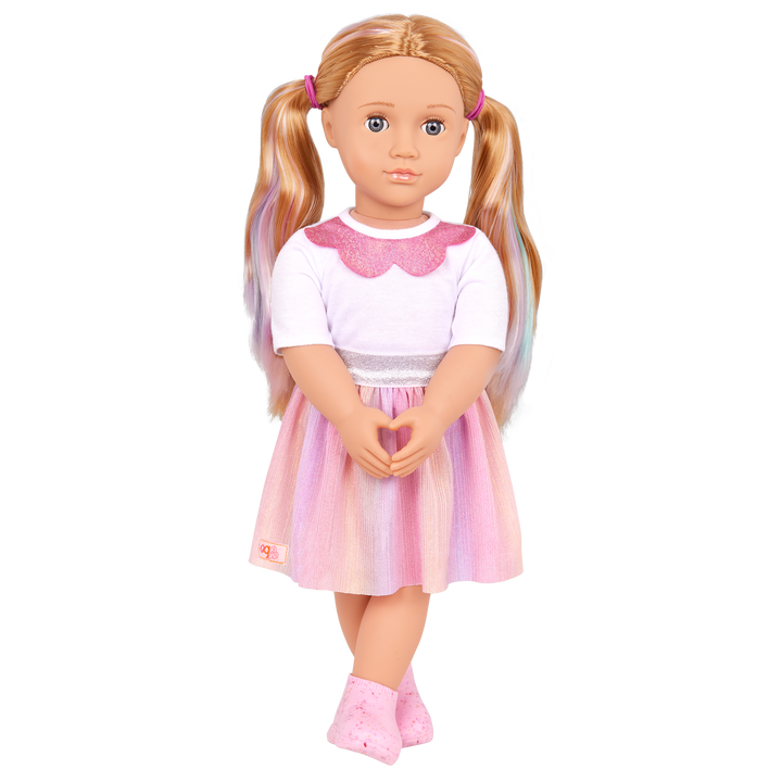 Coralyn - 46cm Fashion Doll - OG Doll with Violet Eyes - Doll with Multicoloured Highlights - Toys & Gifts for Kids - Our Generation UK