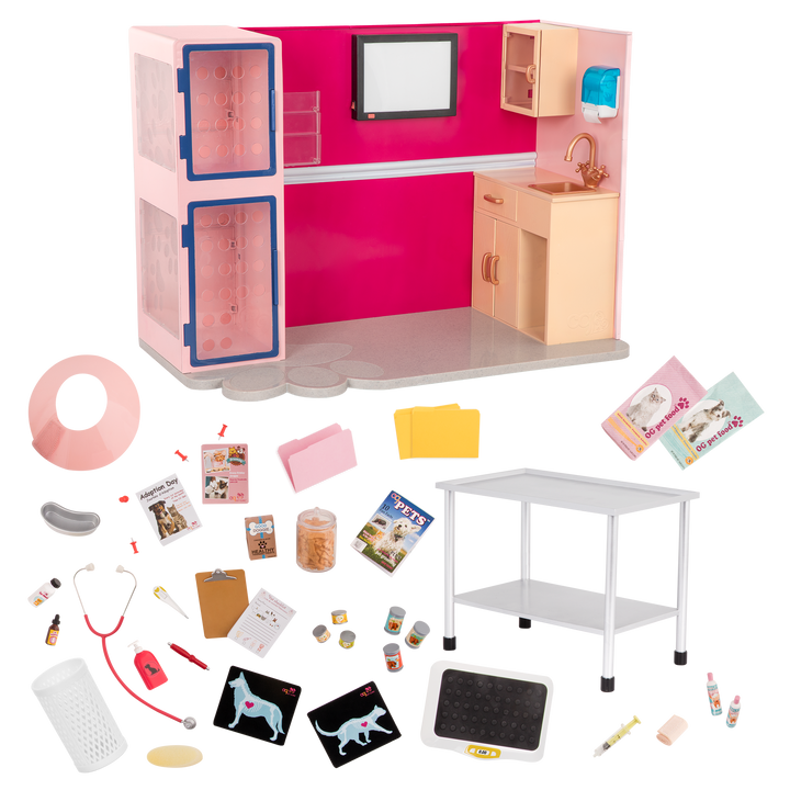 Healthy Paws Vet Clinic - Vet Set for 46cm Dolls - Vet Accessories for OG Pets - Large Playset for Our Generation Dolls - Our Generation UK