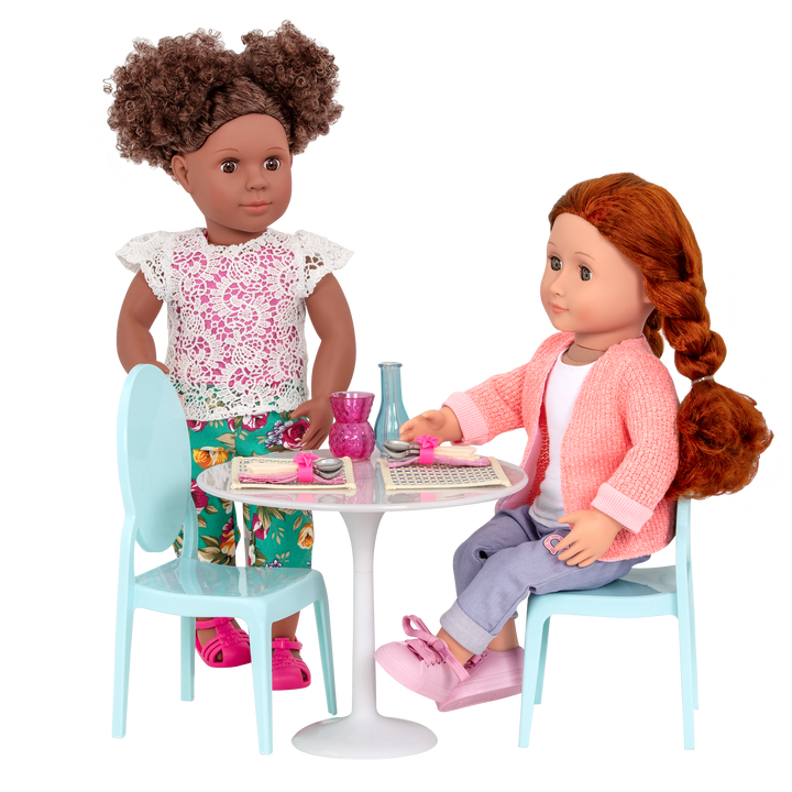 18-inch Doll Table for Two Furniture Playset