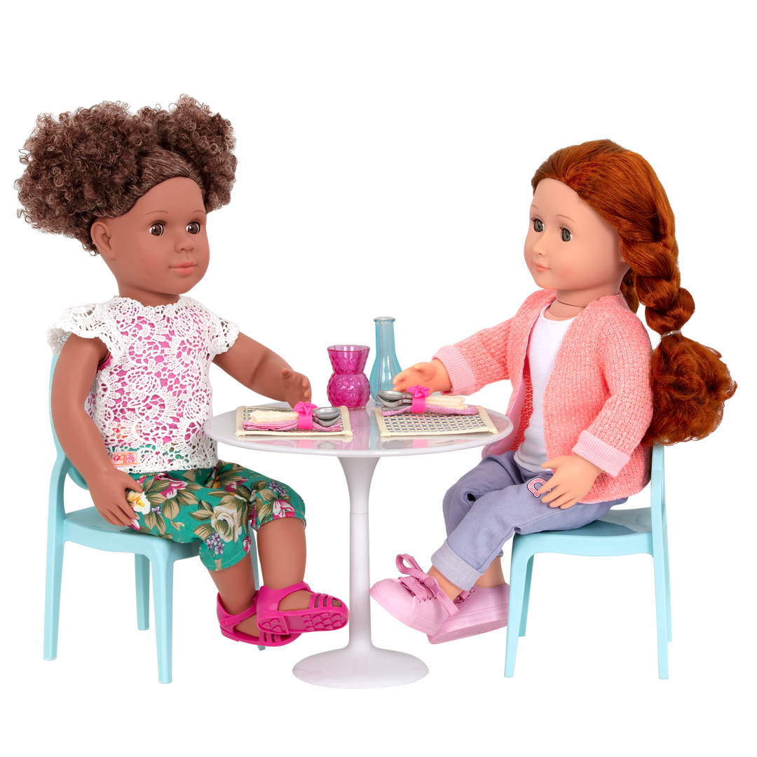 18-inch Doll Table for Two Furniture Playset