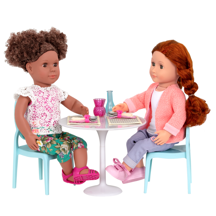 18-inch Doll Table for Two Furniture Playset