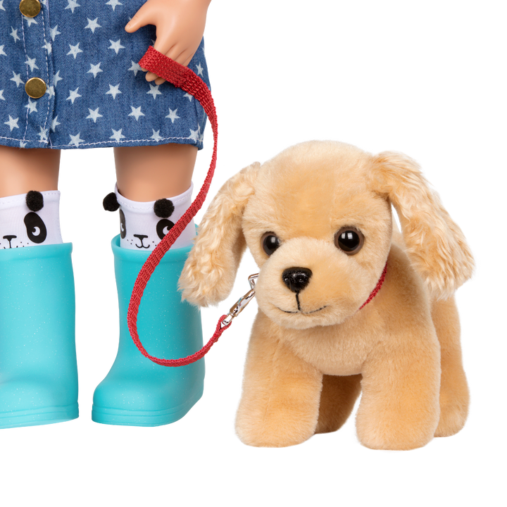 Hop In Dog Carrier - Cocker Spaniel with Pink Carrier Bag - Pet Accessories for OG Dolls - Our Generation UK