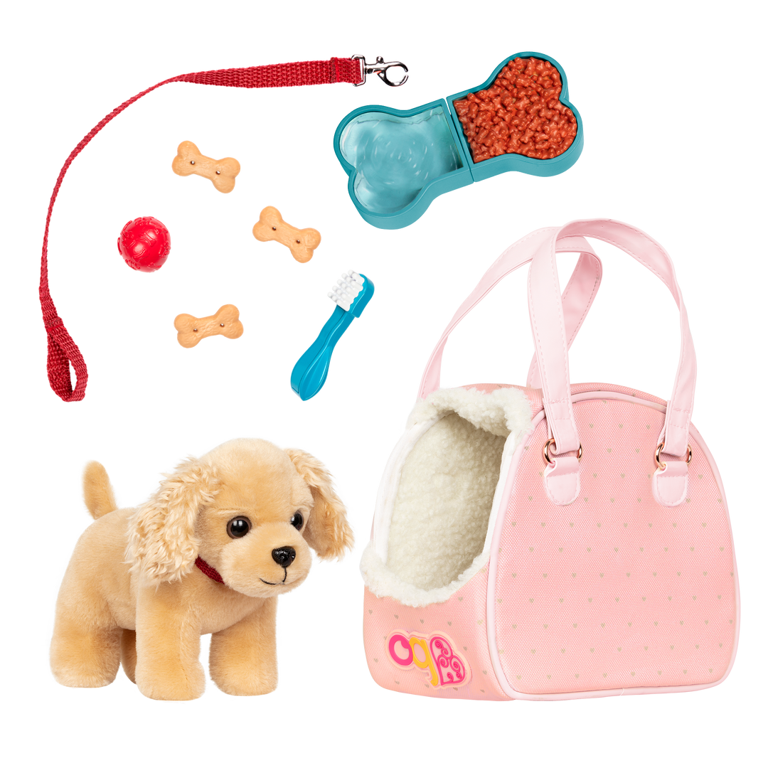 Hop In Dog Carrier 46 cm Doll Pet Set Our Generation Our Gen UK Trade