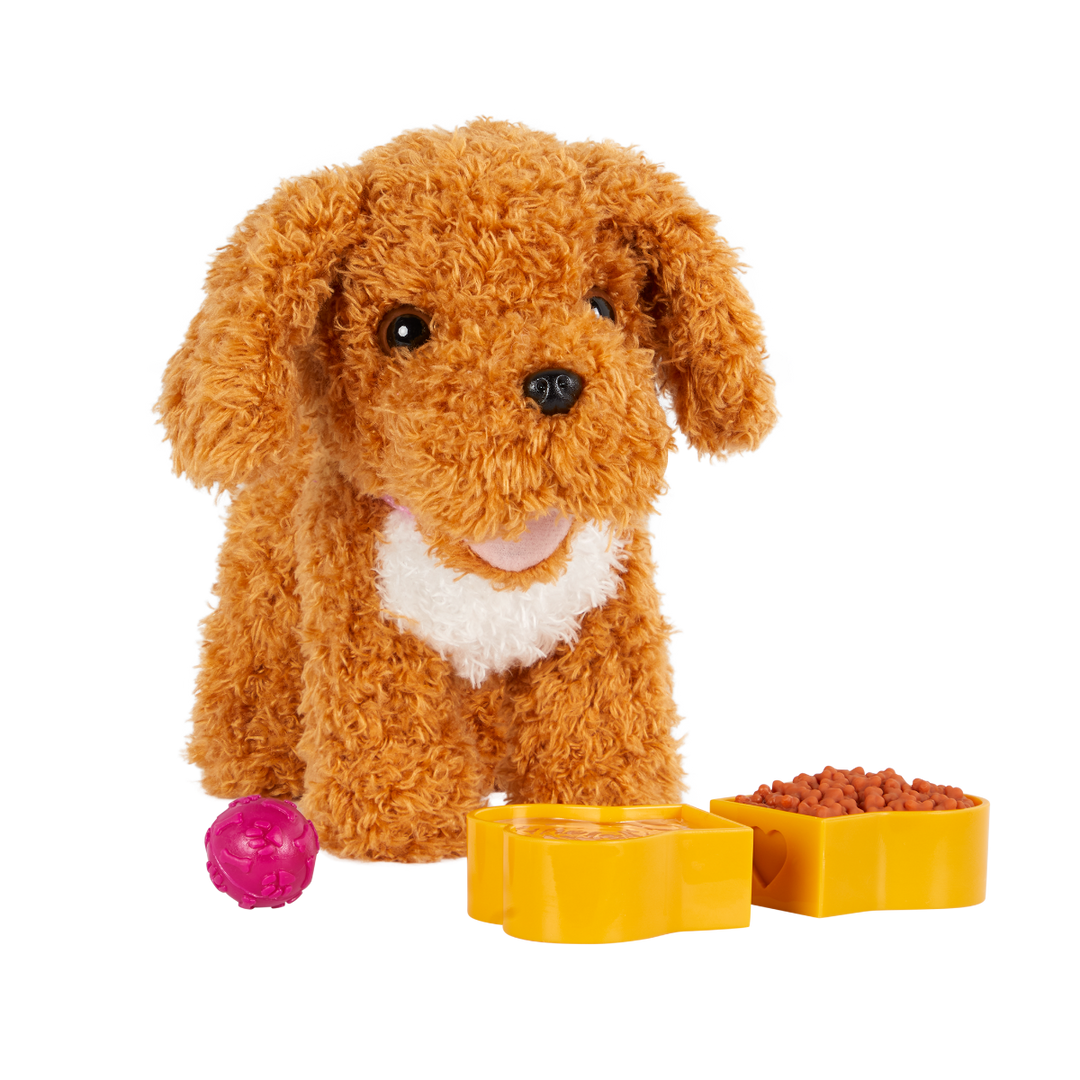 Hop in Dog Carrier - OG Pet Poodle with Pink Carrier - Pet Accessory for 46cm Dolls - Our Generation