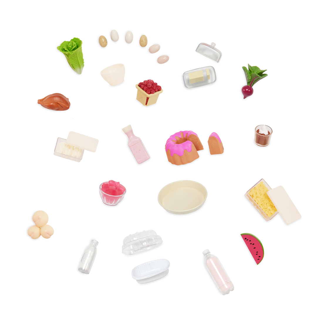 Our Generation Perfectly Fresh Mini Fridge Set for 18-inch Dolls