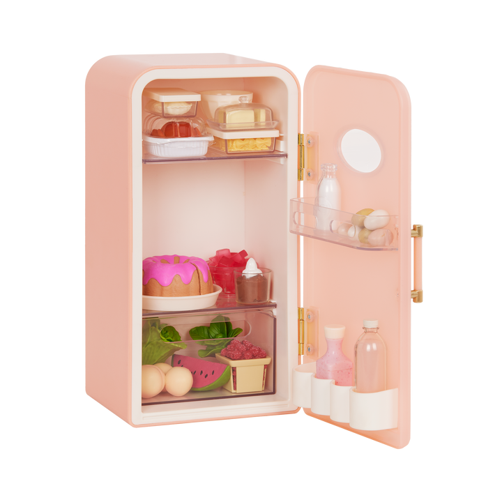 Our Generation Perfectly Fresh Mini Fridge Set for 18-inch Dolls
