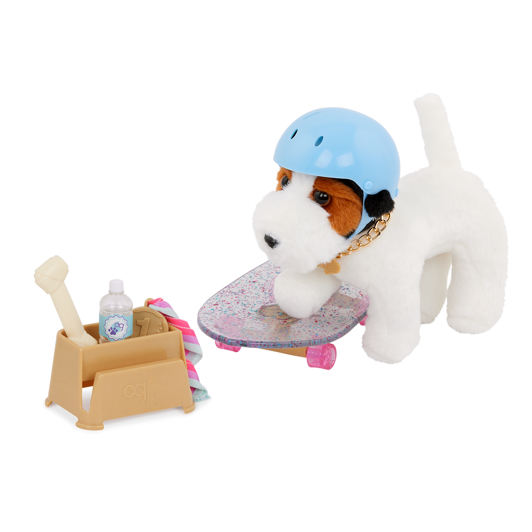 Our Generation Pro Skater Pup Posable Parson Russell Terrier