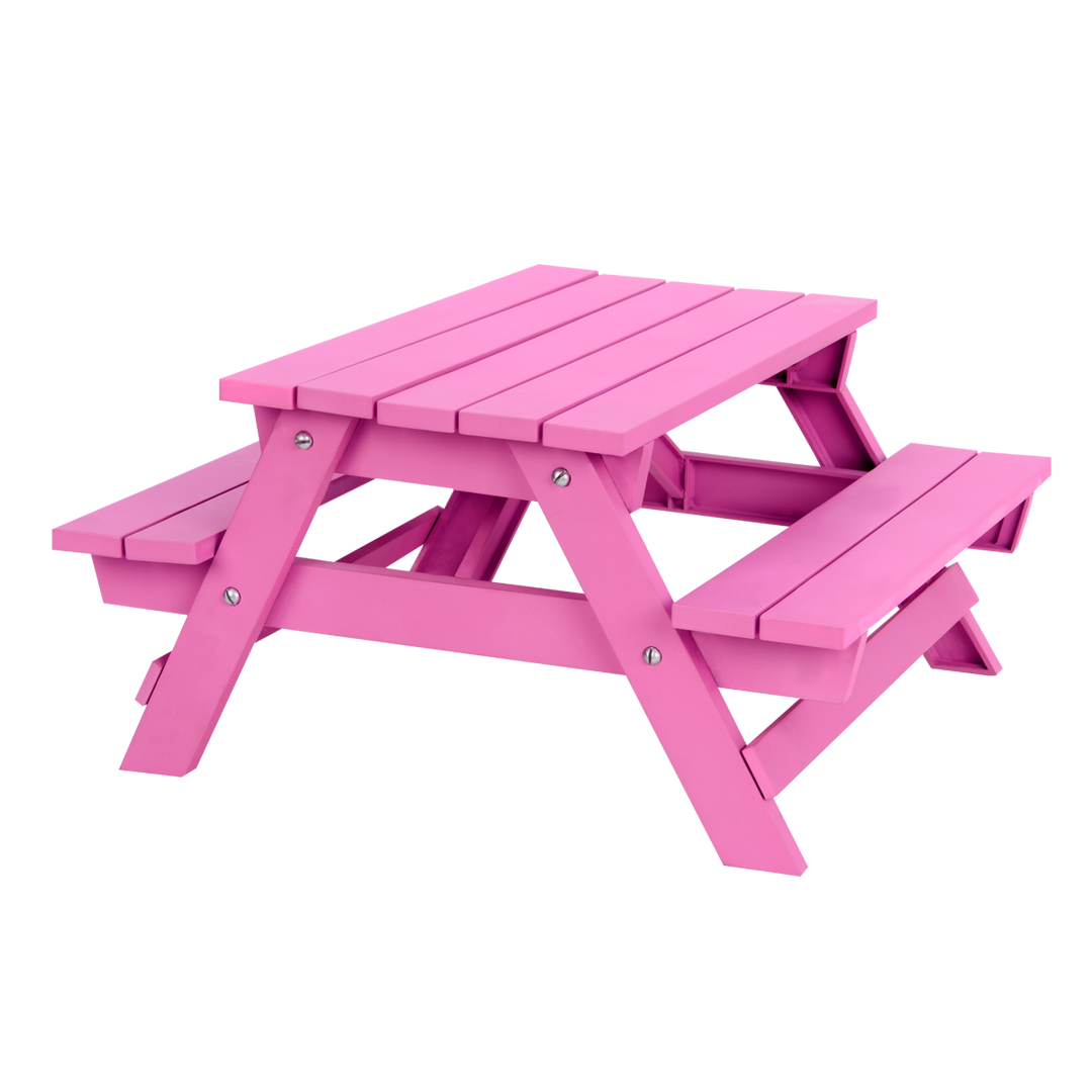 Picnic Table Set - Pink Picnic Table & BBQ Accessories - Food Accessories for OG Dolls - Our Generation