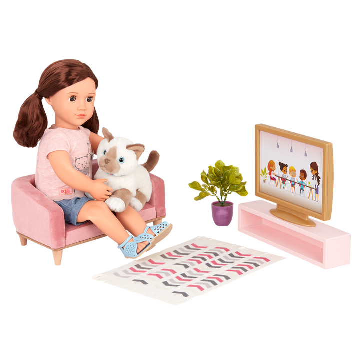 Our Generation Lovely Living Room Furniture Set for 18-inch Dolls