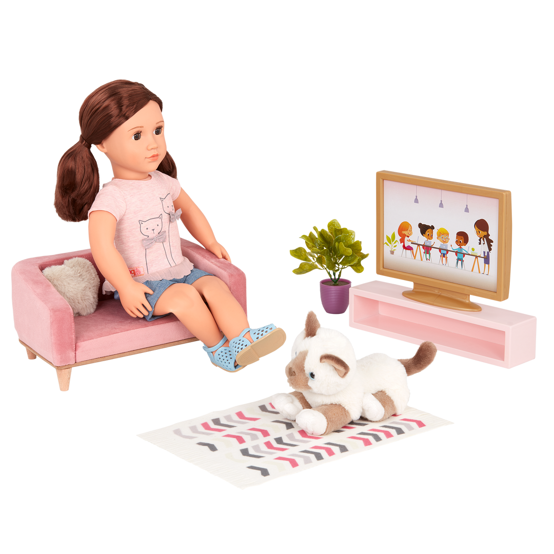 Our Generation Lovely Living Room Furniture Set for 18-inch Dolls