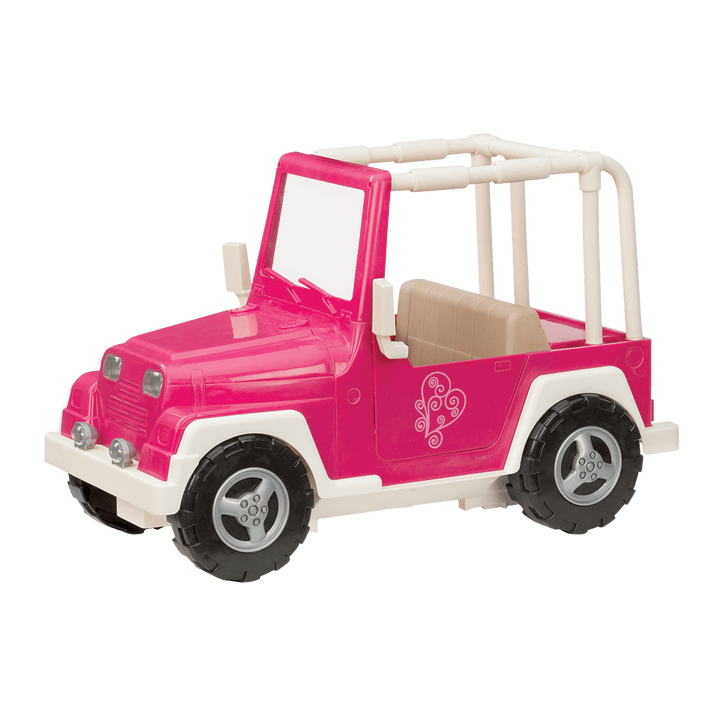 My Way and Highways - Pink & White 4x4 for Dolls - Toy Car for 46cm Dolls - Doll Vehicle - Doll Accessories - Our Generation