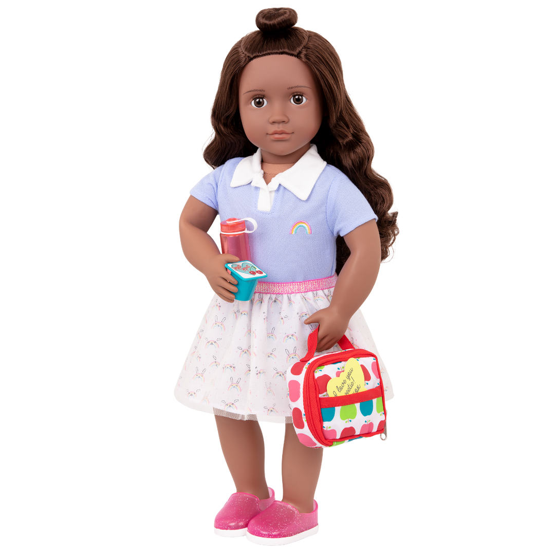 Let's Do Lunch - School Lunchbox for Dolls - Lunchbag & Toy Food - School Accessories for Dolls - Our Generation