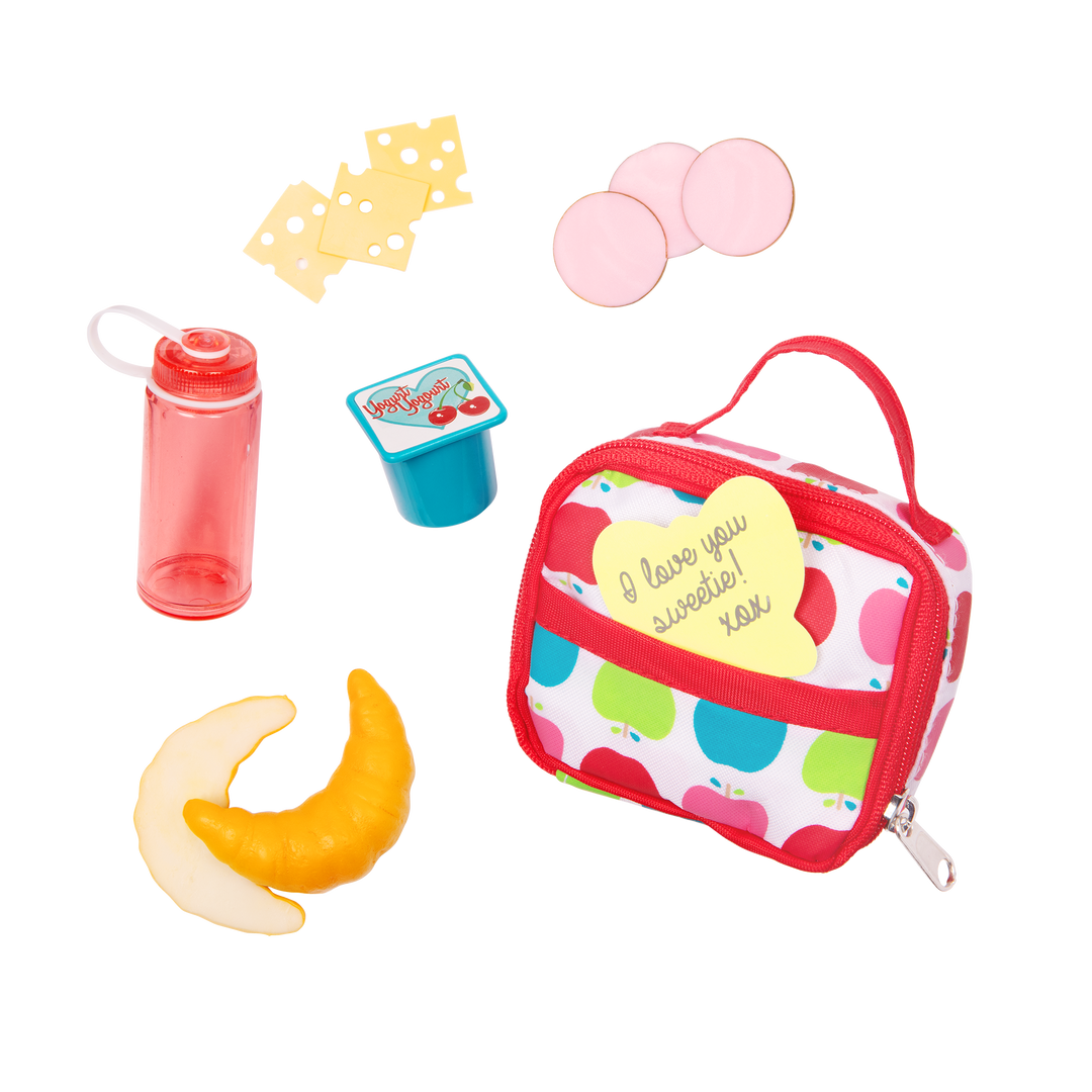 Let's Do Lunch - School Lunchbox for Dolls - Lunchbag & Toy Food - School Accessories for Dolls - Our Generation