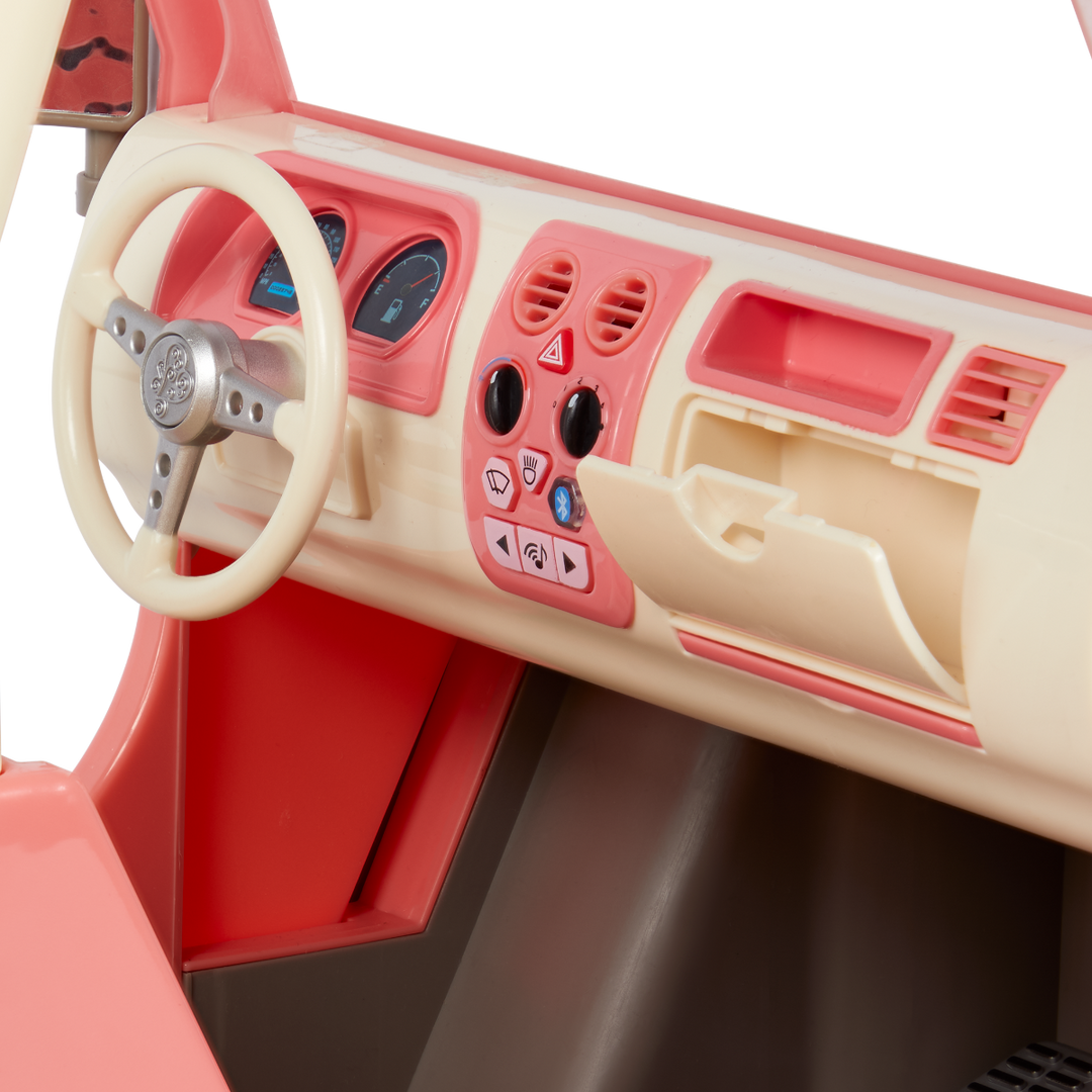 OG Off Roader - Pink & White 4x4 Car for 46cm Dolls - Doll Vehicle with Surfboard - Accessories for Dolls - Our Generation