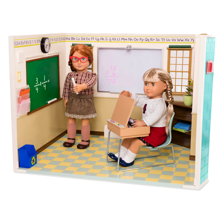 Awesome Academy - Classroom Playset for 46cm Dolls - School for Dolls - School Supplies - Functioning Lights & Sounds - Award-Winning Toy - Doll Accessories - Our Generation UK