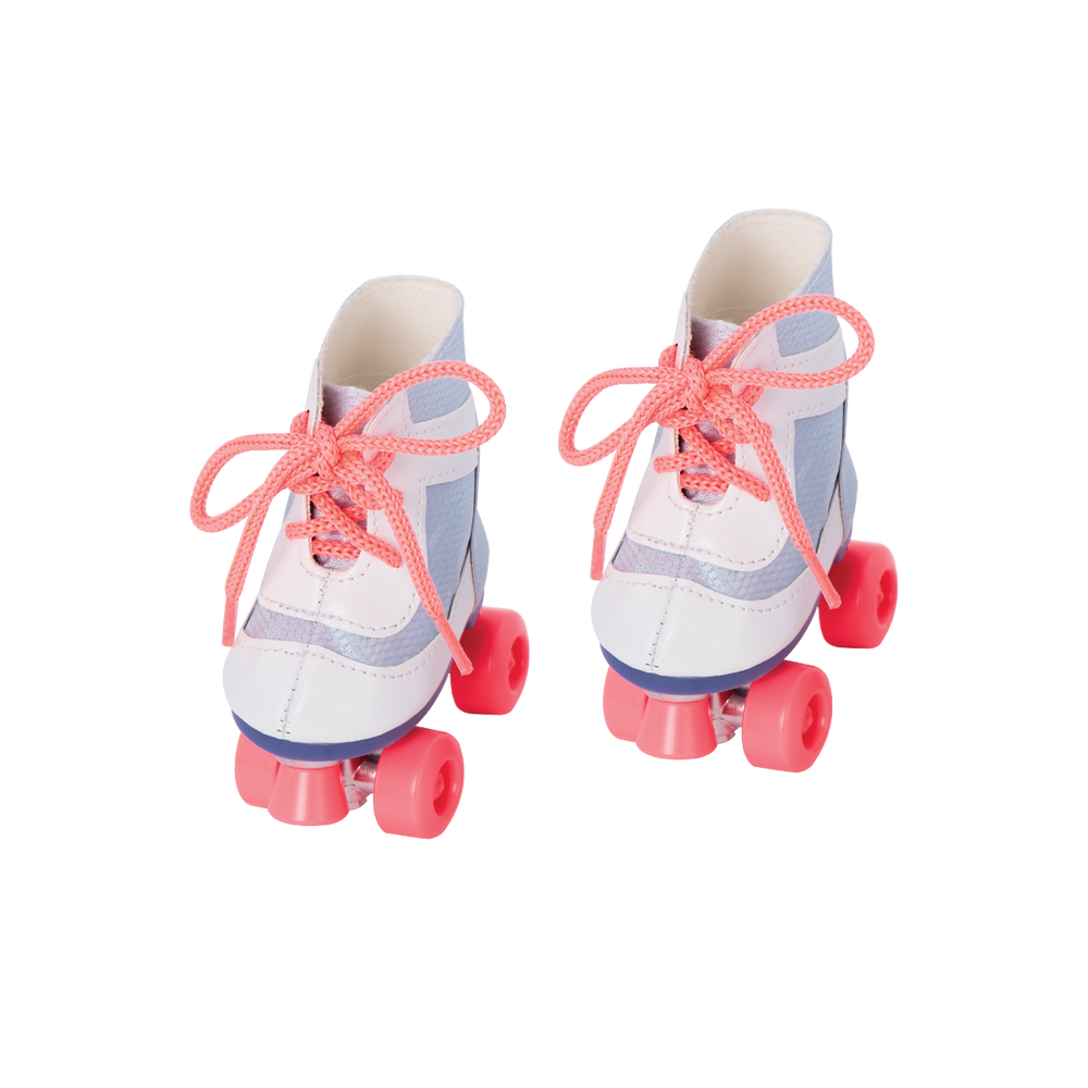 Roll with It - Rollerblades for 46cm Dolls - Blue & Pink - Doll Shoes - Our Generation