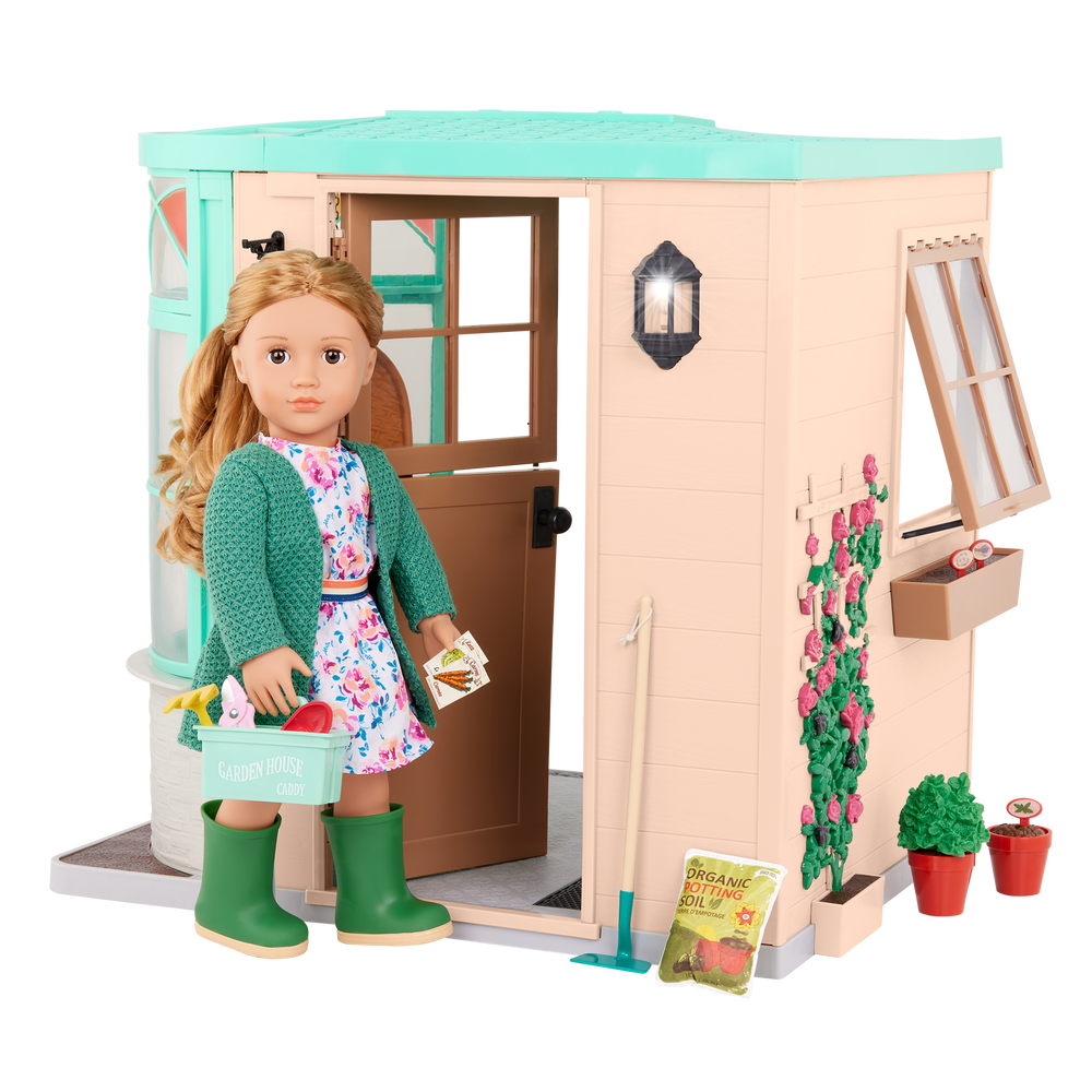 Room to Grow Greenhouse - 46cm Doll Greenhouse - Outdoor & Gardening Accessories for 46cm Dolls - Doll Wellies & Gardening Accessories - Our Generation UK