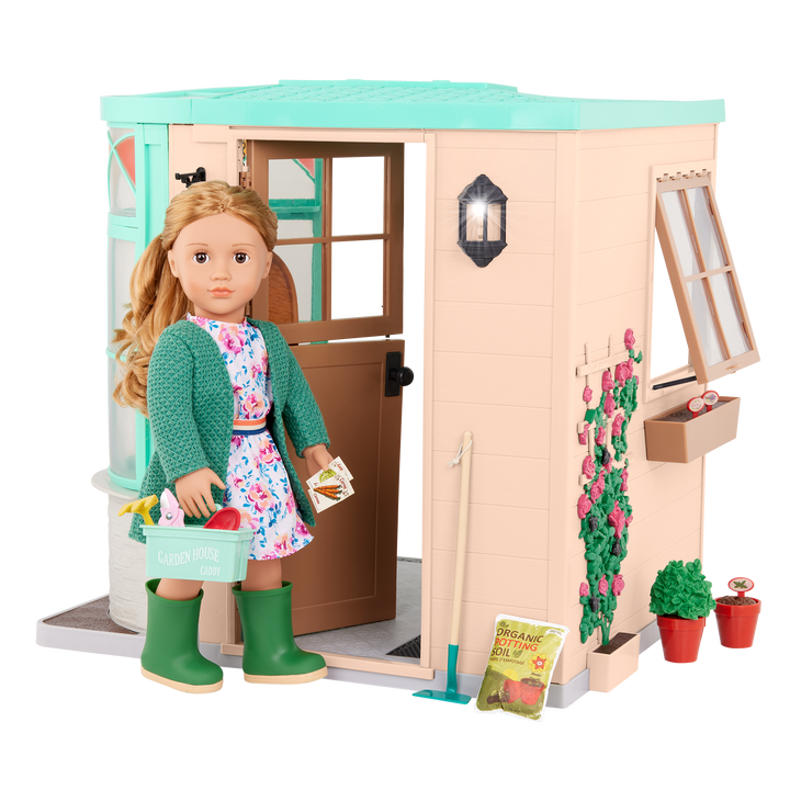 Room to Grow Greenhouse - 46cm Doll Greenhouse - Outdoor & Gardening Accessories for 46cm Dolls - Doll Wellies & Gardening Accessories - Our Generation UK