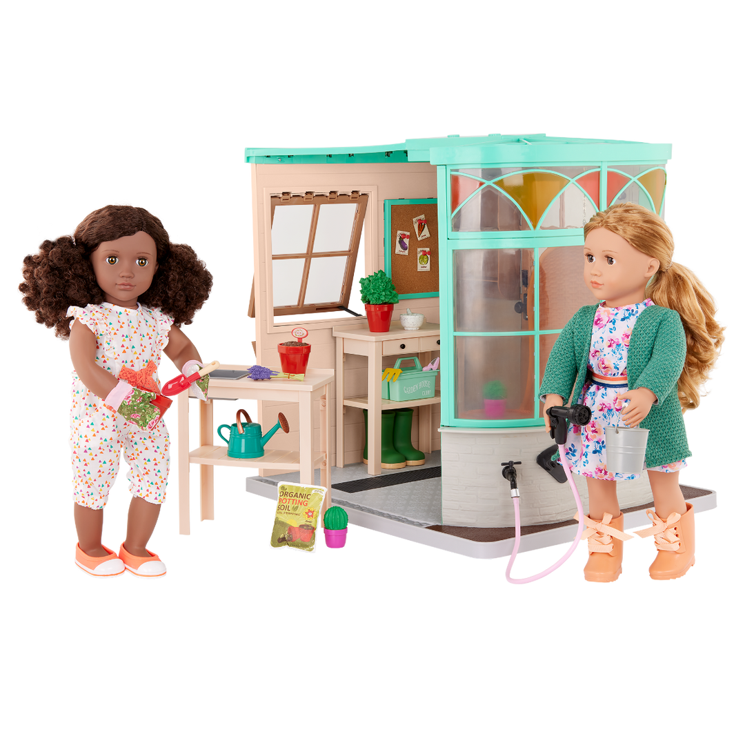 Room to Grow Greenhouse - 46cm Doll Greenhouse - Outdoor & Gardening Accessories for 46cm Dolls - Doll Wellies & Gardening Accessories - Our Generation UK