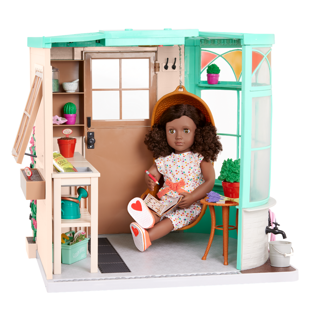 Room to Grow Greenhouse - 46cm Doll Greenhouse - Outdoor & Gardening Accessories for 46cm Dolls - Doll Wellies & Gardening Accessories - Our Generation UK