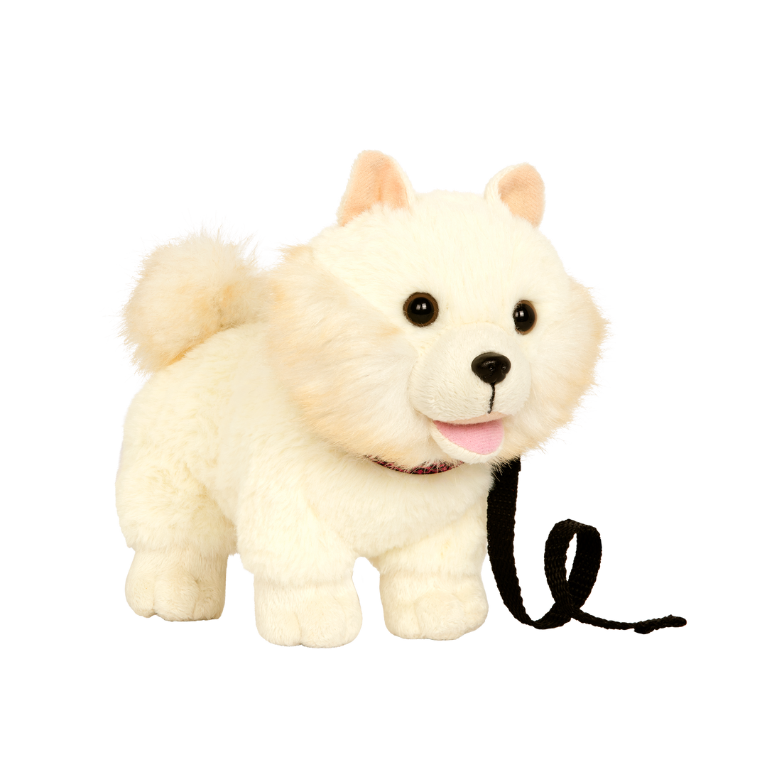 Pomeranian Pup - 15cm OG Dog with White Fur - Puppy for Dolls - Our Generation UK