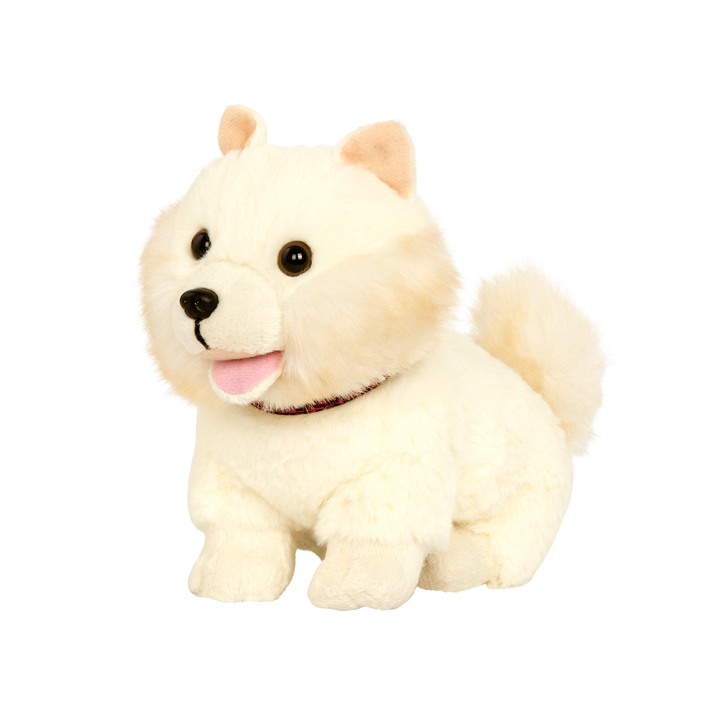 Pomeranian Pup - 15cm OG Dog with White Fur - Puppy for Dolls - Our Generation UK