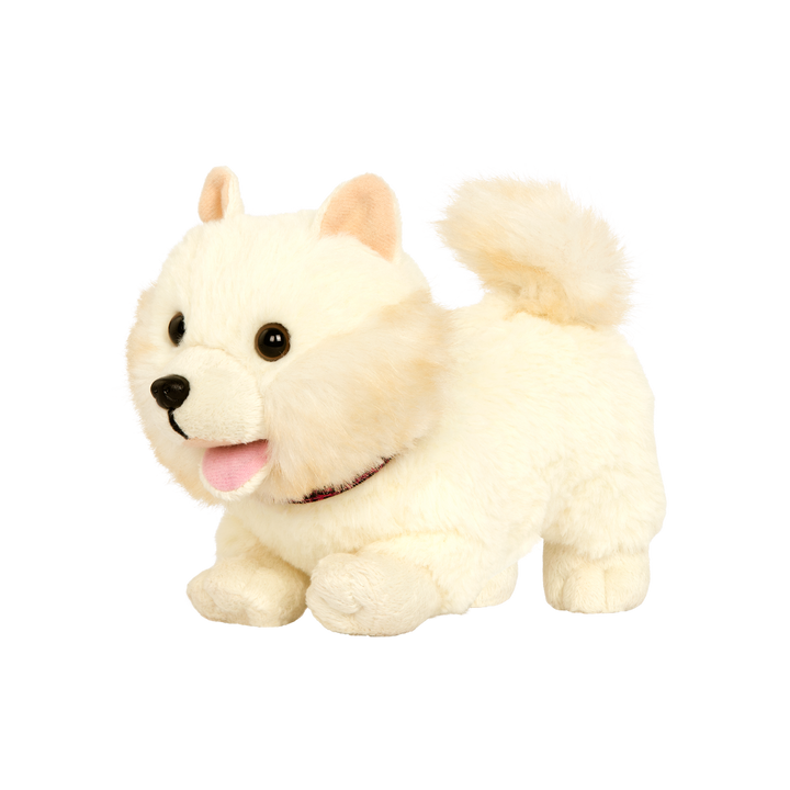 Pomeranian Pup - 15cm OG Dog with White Fur - Puppy for Dolls - Our Generation UK