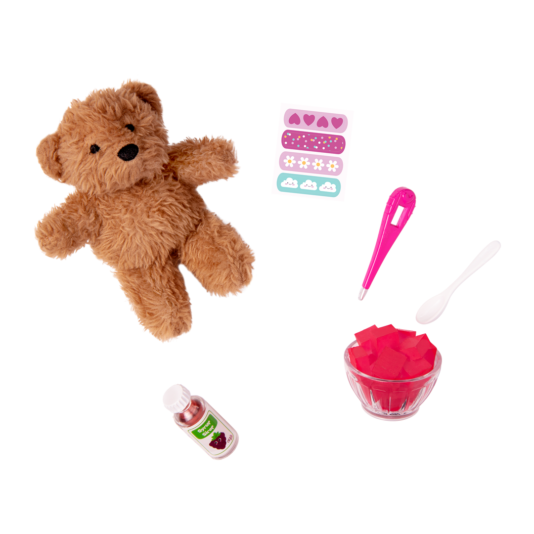 Snuggle & Snuffle - 46cm Teddy & Medical Accessories - Small Accessories - Our Generation