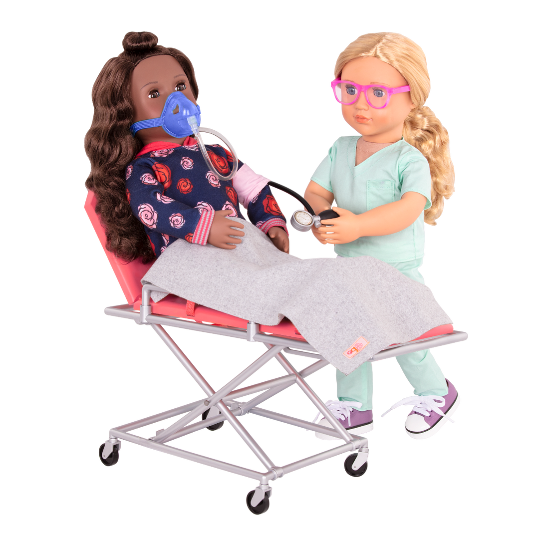 Medi-Care - Medical Stretcher for OG Dolls - Medical Accessories for Dolls - Our Generation