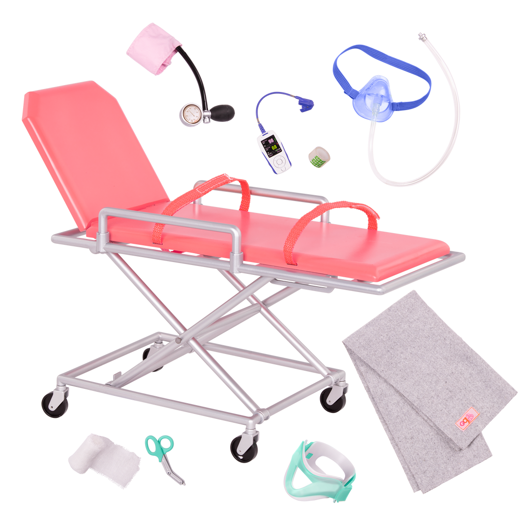 Medi-Care - Medical Stretcher for OG Dolls - Medical Accessories for Dolls - Our Generation