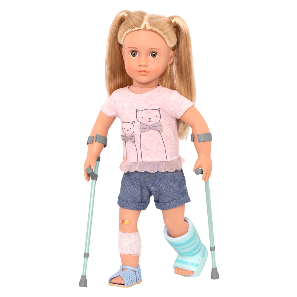 Recovery Ready - Medical Accessories for Dolls - Leg Cast, Crutches, Plaster & First Aid - Doll Accessory Playset - Our Generation UK